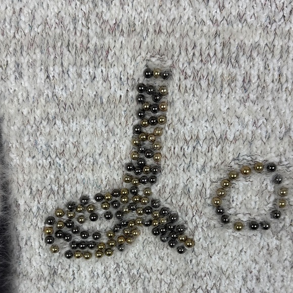 Interdee Love Stub Long Sleeve Cream Small Sweater - Picture 10 of 15